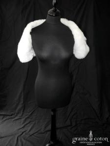 Wrapor - Boléro en fausse fourrure ivoire