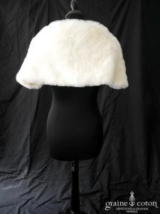 Wrapor - Boléro en fausse fourrure ivoire