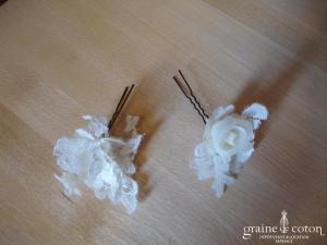 Cymbeline - Épingle à cheveux dentelle, organza et/ou plume