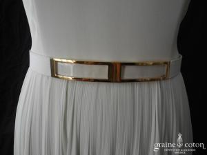 Chloé - Ceinture blanche et dorée