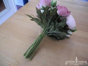 Petit bouquet de fleurs roses en tissu demoiselle d'honneur