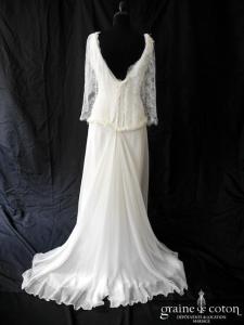 Amarildine pour Rembo Styling - Création taille basse en crêpe et organza ivoire