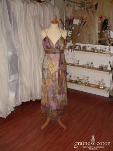 René Derhy - Robe mi-longue et chemisier en voile