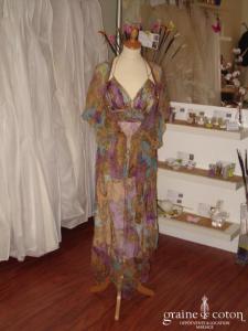 René Derhy - Robe mi-longue et chemisier en voile