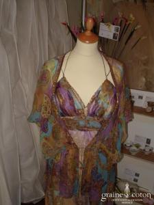 René Derhy - Robe mi-longue et chemisier en voile