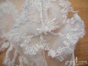 Linea Raffaëlli - Mitaines mi longues en dentelle ivoire clair