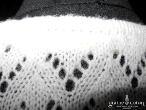 Cache coeur boléro tricoté ivoire