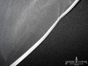 Bianco Evento - Voile double long de 300 cm en tulle ivoire bordé de satin