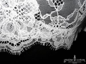 Bianco Evento - Boléro manches courtes en fine dentelle blanche