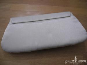Claire's - Pochette en satin ivoire