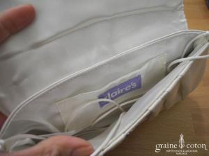 Claire's - Pochette en satin ivoire