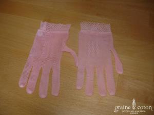 Gants fillette extensibles roses