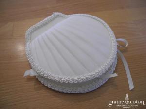 Coussin d'alliances - porte alliances coquillage