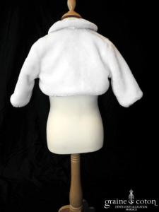 Cape enfant en fausse fourrure ivoire