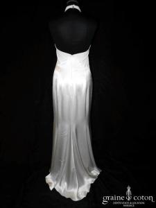 Ralph Lauren - Création dos nu en satin de soie ivoire