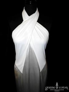 Ralph Lauren - Création dos nu en satin de soie ivoire