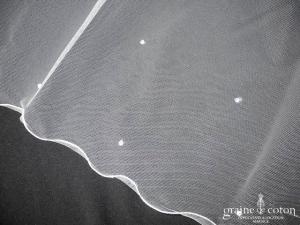 Elianna Moore - Voile long de 3 mètres en tulle ivoire parsemé de strass