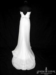 Cymbeline - Robe années 20 en mousseline de soie ivoire