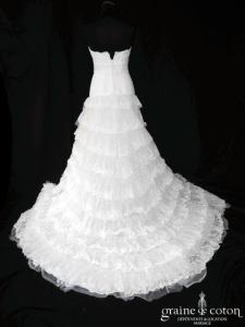 Création - Robe bohème taille basse ivoire clair