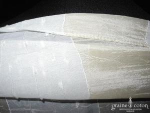 Étole en voile ivoire clair et foncé