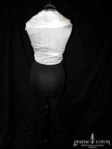 Étole ivoire en gaze de soie mélangée