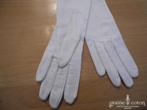Gants mi longs en soie ivoire