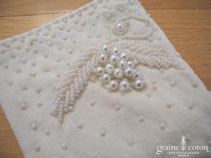 Gants courts vintage ivoire perlé