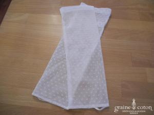 Pronuptia - Mitaines mi longues en tulle plumetis ivoire clair