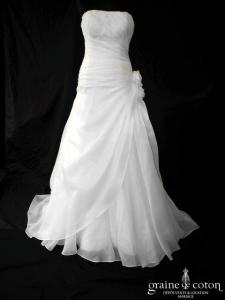 Veronika Kristoofer - Création drapée en organza ivoire