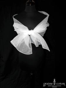 Étole en organza ivoire