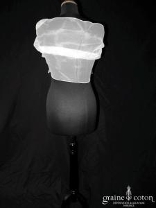 Étole en organza ivoire