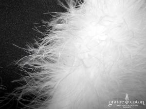 Étole / boléro en duvet de cygne ivoire clair