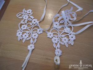 Mitaines en dentelle ivoires et blanches