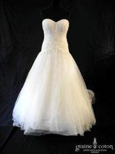 Two by Rosa Clara - Robe bustier coeur en tulle fluide et sequins