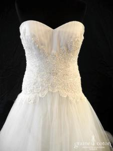 Two by Rosa Clara - Robe bustier coeur en tulle fluide et sequins