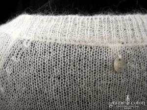 Benetton - Cache coeur en mohair mélangé ivoire