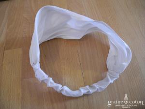 Création - Bandeau enfant en taffetas ivoire