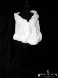 Miss Kelly - Étole en fausse fourrure ivoire