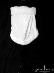 Miss Kelly - Étole en fausse fourrure ivoire