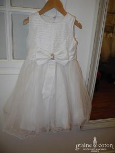 Robe de demoiselle d'honneur en tulle blanc