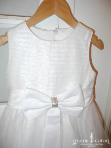 Robe de demoiselle d'honneur en tulle blanc