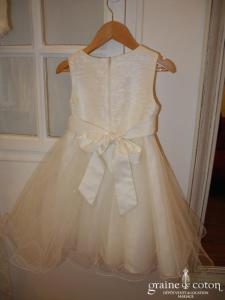 Robe de demoiselle d'honneur en tulle ivoire