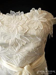 René Derhy - Robe courte en soie et dentelle