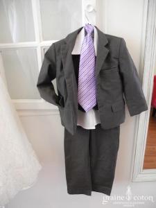 Costume 5 pièces petit garçon gris