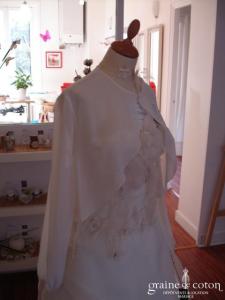 Regina - Boléro en mousseline ivoire