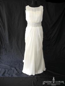 Urszula Wolny - Création en tulle plissé ivoire