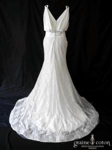 Création - Robe une pièce en soie et dentelle