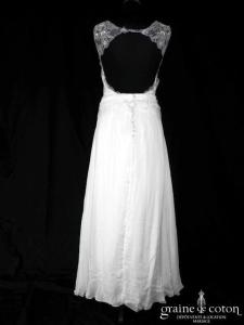 Camille Cosnier - Création en crêpe de soie ivoire