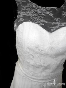 Camille Cosnier - Création en crêpe de soie ivoire