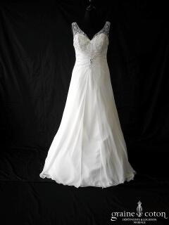 Susanna Rivieri - Création en mousseline drapée ivoire